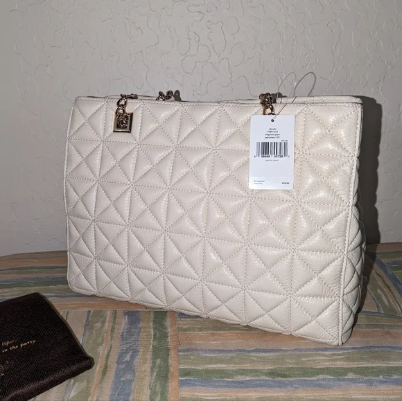 Kate Spade NY Sedgewick Place Phoebe Shoulder Bag Purse Quilted Cream Ivory - Picture 9 of 15